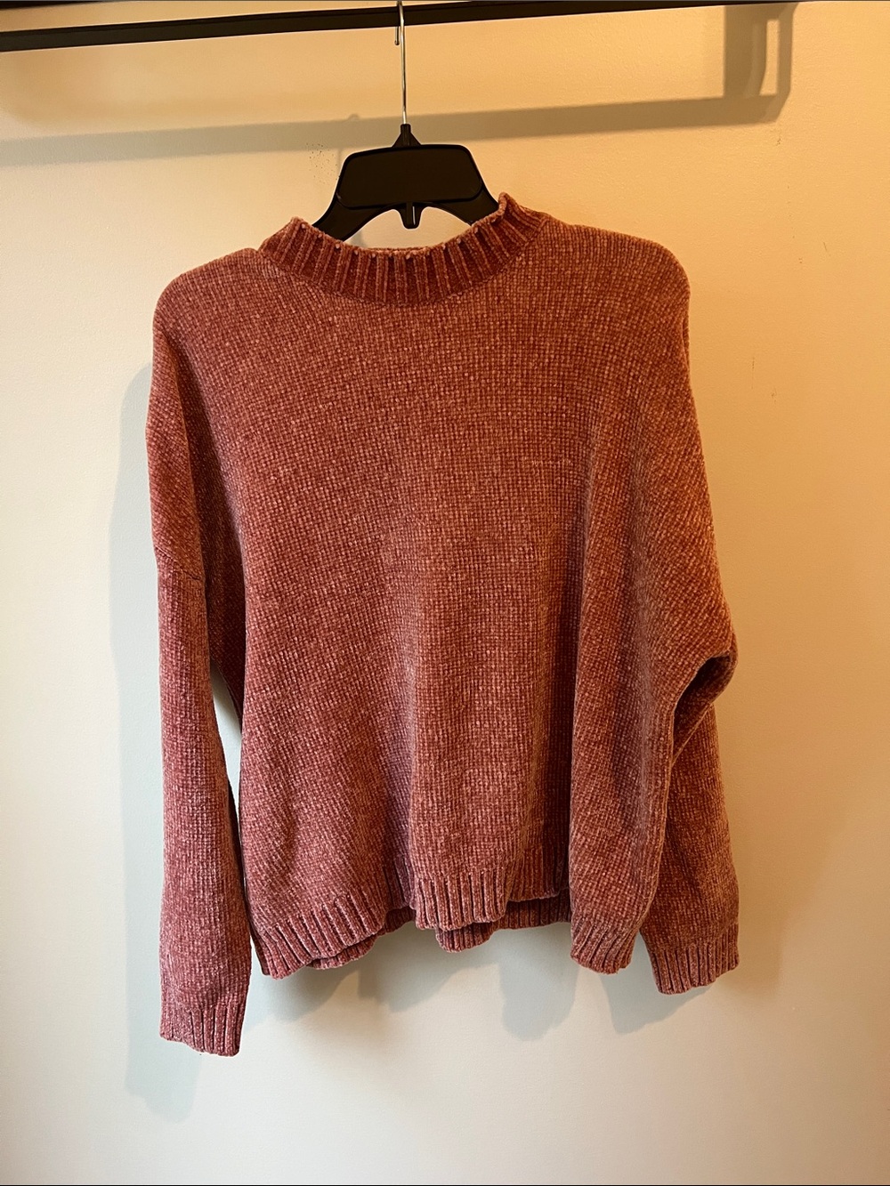 For The Republic Chenille Mock Neck Sweater in Rust